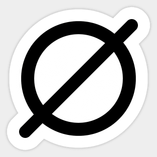 Empty Set Symbol Sticker